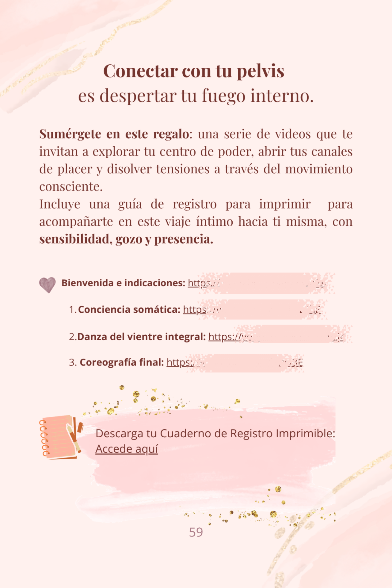 Página de bonus: Conectar con tu pelvis