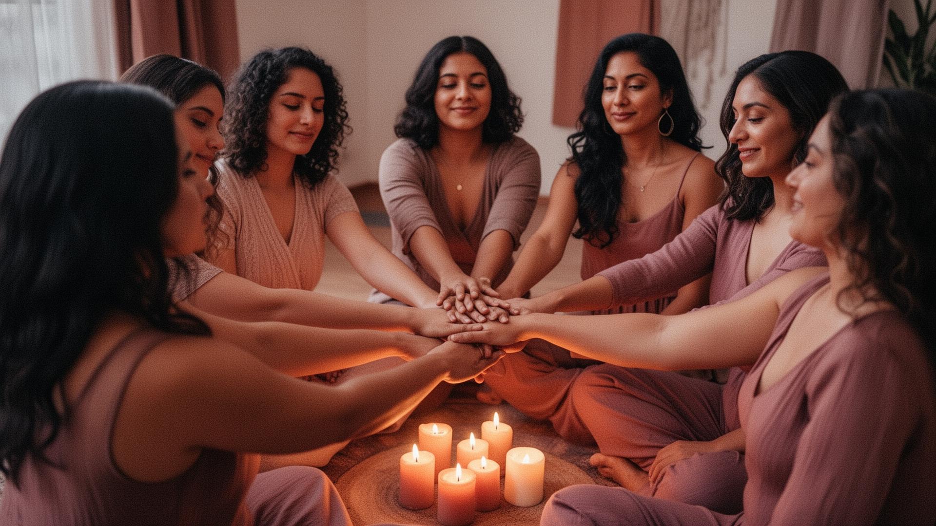 Mujeres en círculo de sanación